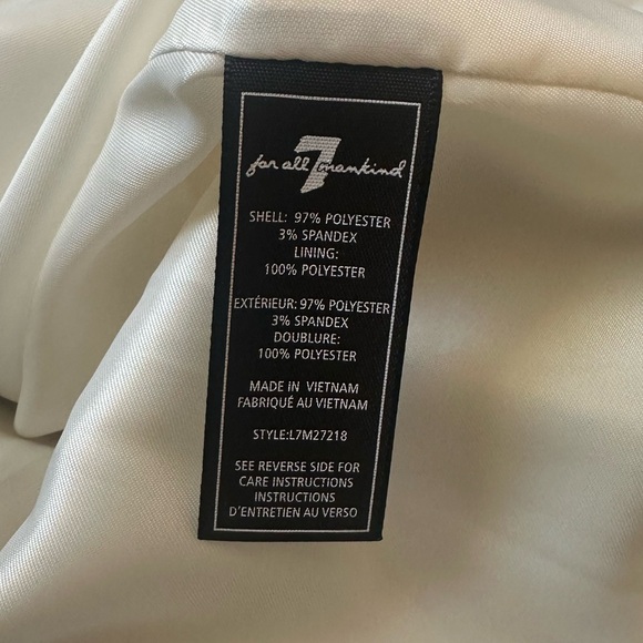 7 For All Mankind asymmetrical drape belted tench coat - Picture 9 of 10